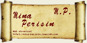 Mina Perišin vizit kartica